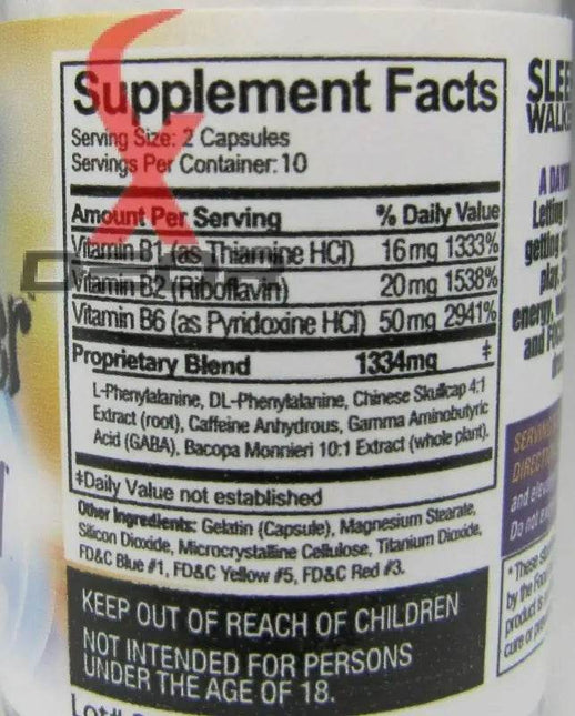 Sleep Walker Focus & Mood Enhancer – 5 Bottles (100 Capsules Total) | Red Dawn RXD | Mental Clarity, Energy & Mood Boost - XDeor
