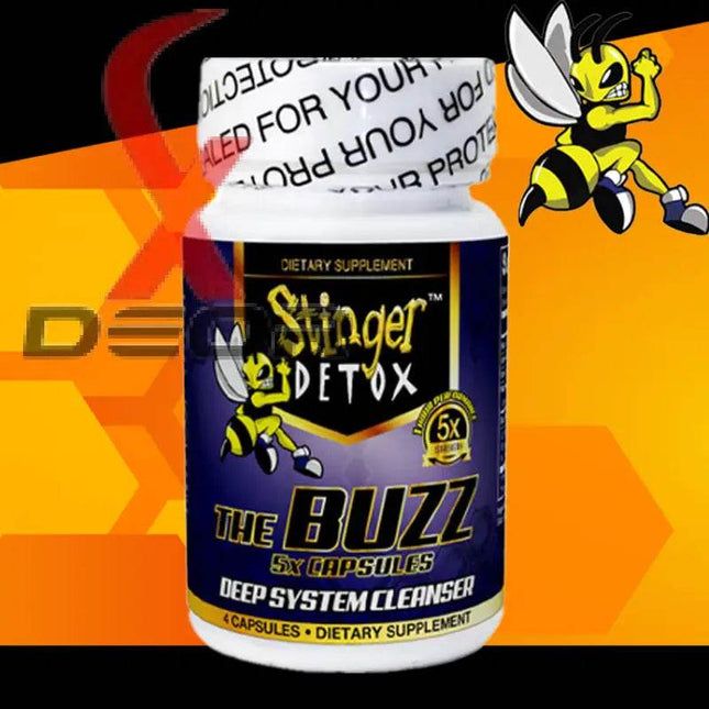 Stinger Detox 5X Buzz Capsules – 4 Count | Whole Body Deep System Cleanser - XDeor