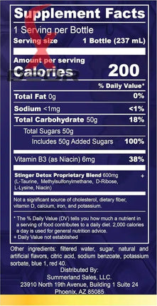 Stinger Detox Buzz 5X Extra Strength Drink – Grape – 8 FL OZ.