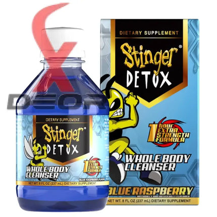 Stinger Detox Whole Body Cleanser – 1 Hour Extra Strength Drink – Blue Raspberry – 8 FL OZ.
