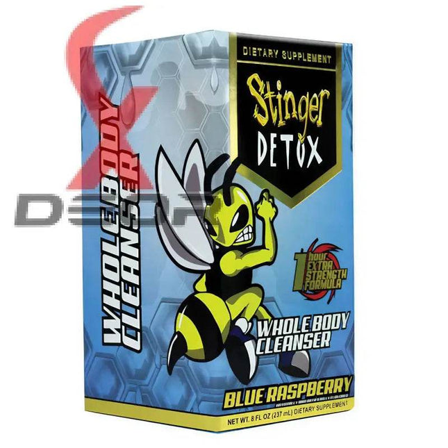 Stinger Detox Whole Body Cleanser – 1 Hour Extra Strength Drink – Blue Raspberry – 8 FL OZ - XDeor