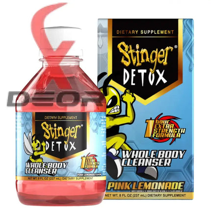 Stinger Detox Whole Body Cleanser – 1 Hour Extra Strength Drink – Pink Lemonade – 8 FL OZ.