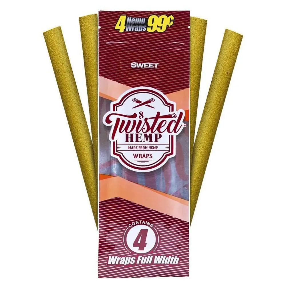 Sweet 60 High Quality Twisted Hemp Rolling Papers 15pack