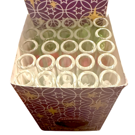 Love Roses Double Wall Thick Hydro Glass Tube – 25pcs (1 Box) Premium Glass Display Roses