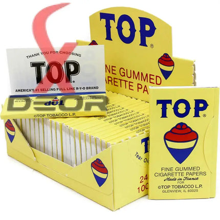 Top Rolling Papers Fine Gummed Cigarette Papers 10 Booklets