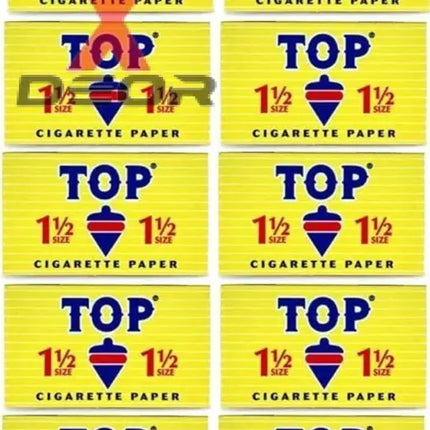 Top Rolling Papers Fine Gummed Cigarette Papers 10 Booklets