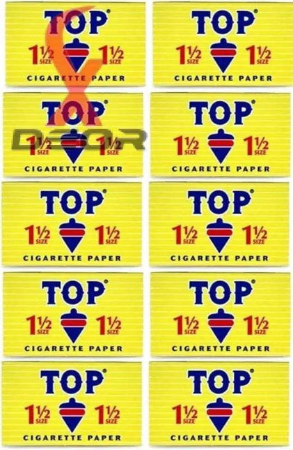 Top 1.5 (1/2) Rolling Papers – 10 Booklets | Ultra Thin, Smooth Burn - XDeor