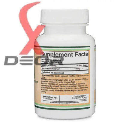 TUDCA Tauroursodeoxycholic Acid 500mg 60 Caps Authentic - XDeor