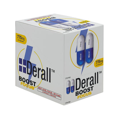 Derall Nootropic Brain-Booster 775mg full box for enhanced focus and cognitive performance.