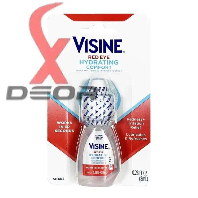 VISINE Red Eye COMFORT Drops - Fast Acting - 1/2 Fl Oz - EXP 2027 - Lot of 3 - XDeor