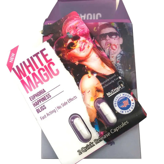 White Magic Relax Chill & Happiness Enhancement Full Box 12 Card 24 Capsule - Dietary Supplement