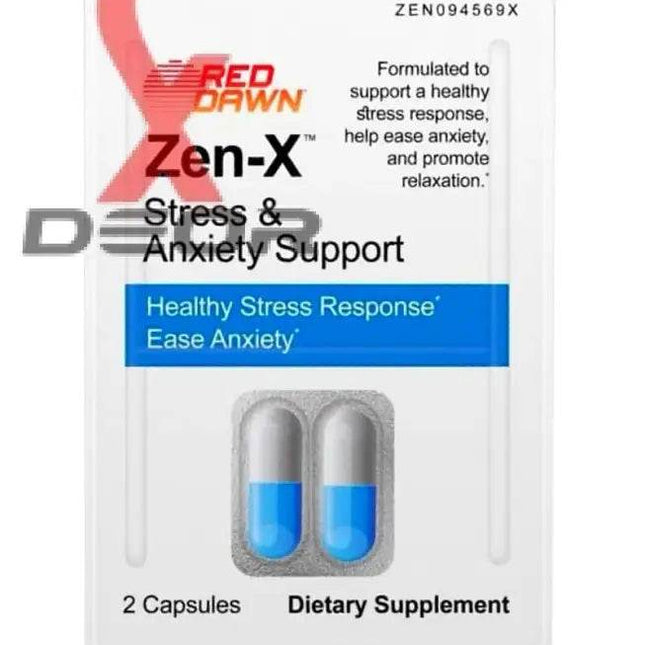 ZEN-X Stress & Anxiety Support 2 Count Capsule Blister Box 12 Pack 24 Capsule - XDeor