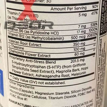 ZENX Stress & Anxiety Support – 30 Count Capsules | 1 Bottle | by Red Dawn - XDeor