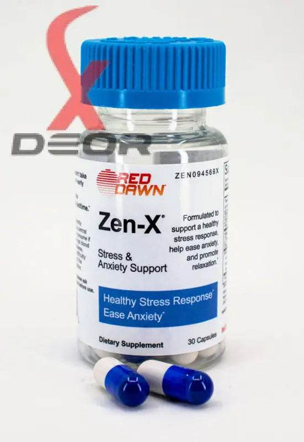 ZENX Stress & Anxiety Support – 30 Count Capsules | 1 Bottle | by Red Dawn - XDeor