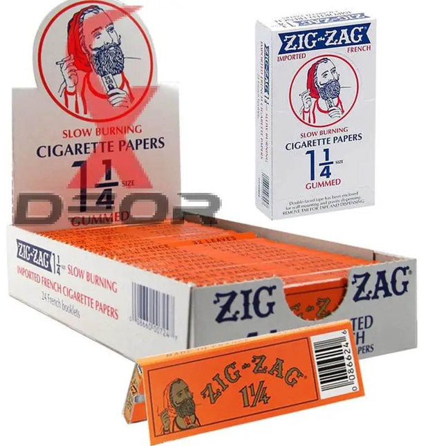 Zig-Zag French Orange 1 1/4 Rolling Papers – 24 Booklets (32 Papers Each) - XDeor