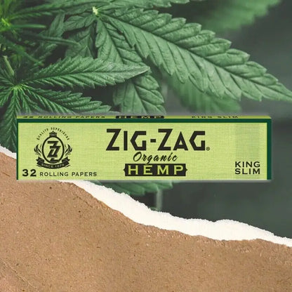 ZIG ZAG KING SIZE SLIM ORGANIC HEMP PAPERS 24 BOOKLETS KING SIZE
