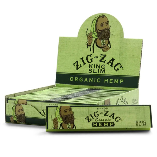 ZIG ZAG KING SIZE SLIM ORGANIC HEMP PAPERS 24 BOOKLETS KING SIZE