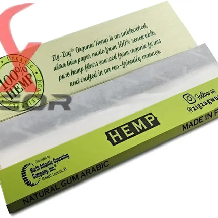Zig Zag King Size Slim Organic Hemp Rolling Papers – 24 Booklets - Rolling Papers