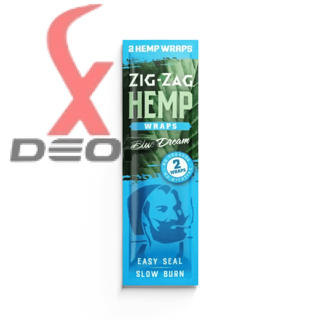 Zig-Zag Natural Hemp Wraps – Blue Dream Flavor | 25 Packs – 2 Wraps per Pack | Non-GMO, Tobacco-Free - XDeor