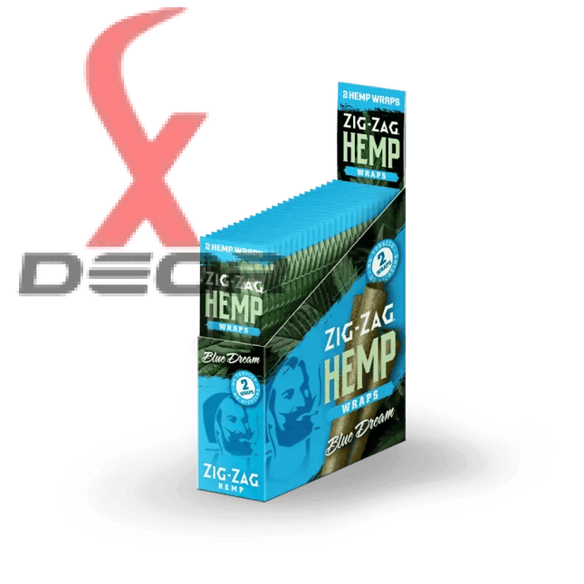 Zig-Zag Natural Hemp Wraps – Blue Dream Flavor | 25 Packs – 2 Wraps per Pack | Non-GMO, Tobacco-Free - XDeor