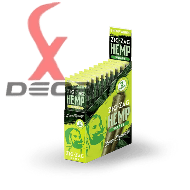 Zig-Zag Natural Hemp Wraps – Sour Squeeze Flavor | 25 Packs – 2 Wraps per Pack | Non-GMO, Tobacco-Free - XDeor