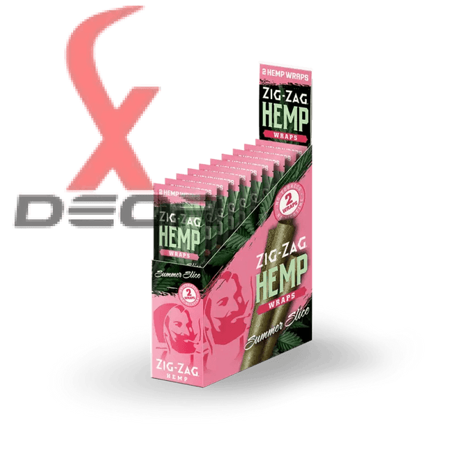 Zig-Zag Natural Hemp Wraps – Summer Slice Flavor | 25 Packs – 2 Wraps per Pack | Non-GMO, Tobacco-Free - XDeor
