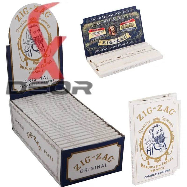 Zig Zag Original White Rolling Papers – 1 Box (24 Packs) - XDeor