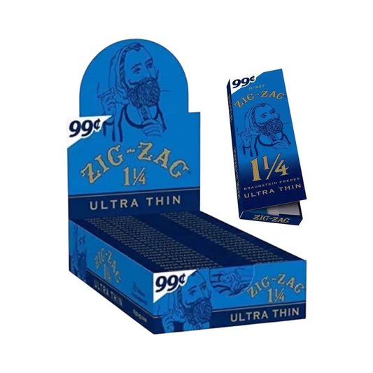 Zig Zag Ultra Thin 1 1/4 1.25 Rolling Papers 24 Booklet (32 Paper Each) Full Box