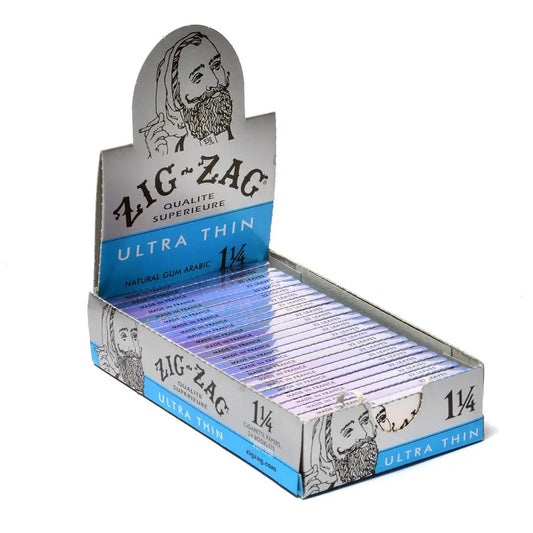 Zig Zag Ultra Thin 1 1/4 Rolling Papers 24 Booklets Full Box