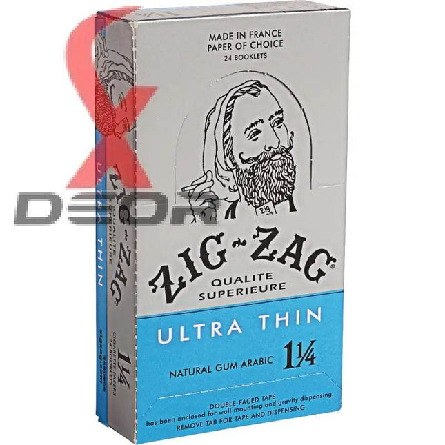 Zig Zag Ultra Thin 1 1/4 Rolling Papers – Full Box (24 Booklets) - XDeor