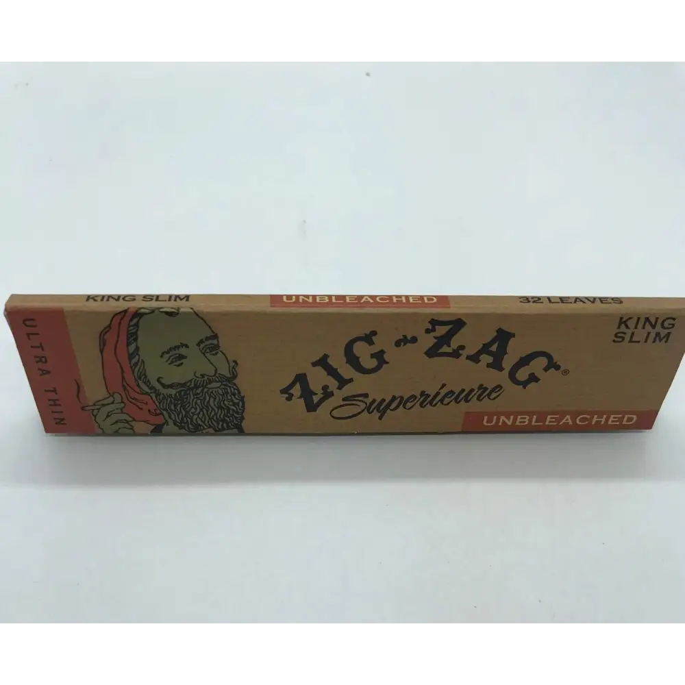 Zig Zag Unbleached Ultra Thin King Size Brown Rolling Paper 24 Booklet FULL BOX