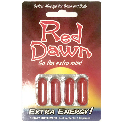 Full Box Red Dawn Go The Extra Mile Extra Energy Capsule (48 Capsules) - XDeor