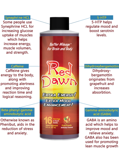 5x 8oz Red Dawn Extra Mood Energy Enhancement Party Drink Liquid RXD - XDeor