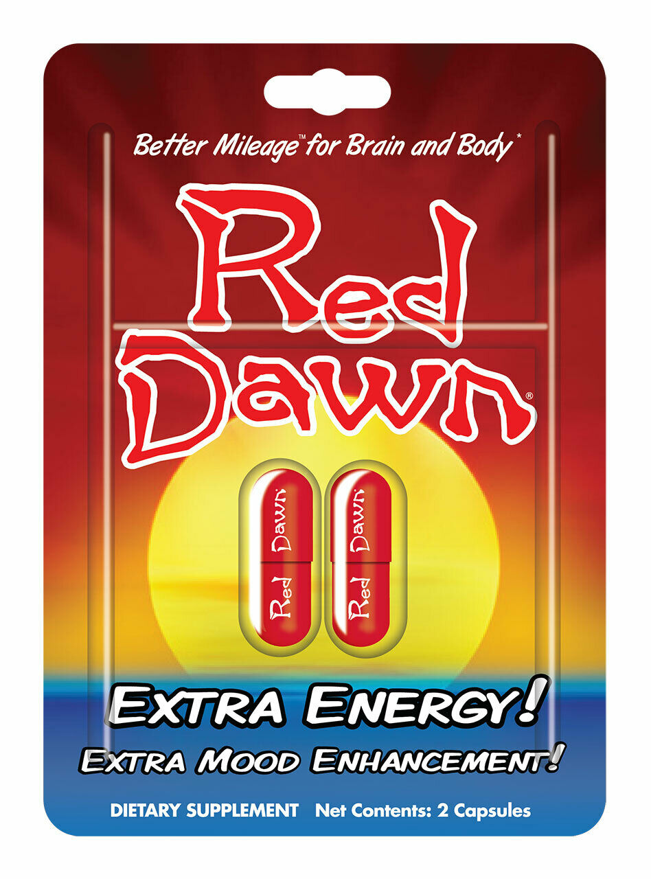 Full Box 12x Red Dawn Go The Extra Mile Extra Energy Capsule (24 Capsules)