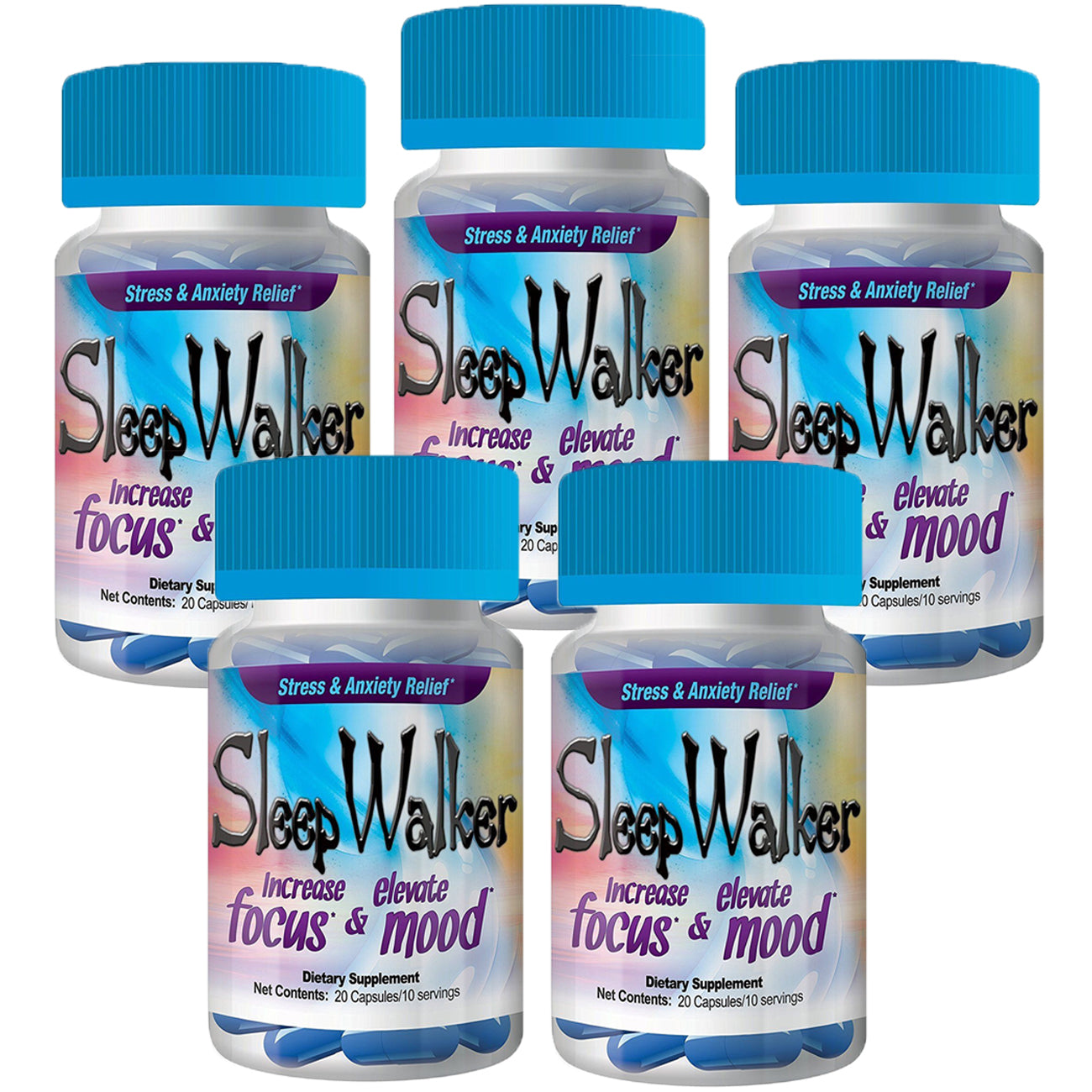 20 Capsules Sleep Walker Mood Enhancer Bottle Red Dawn RXD - XDeor