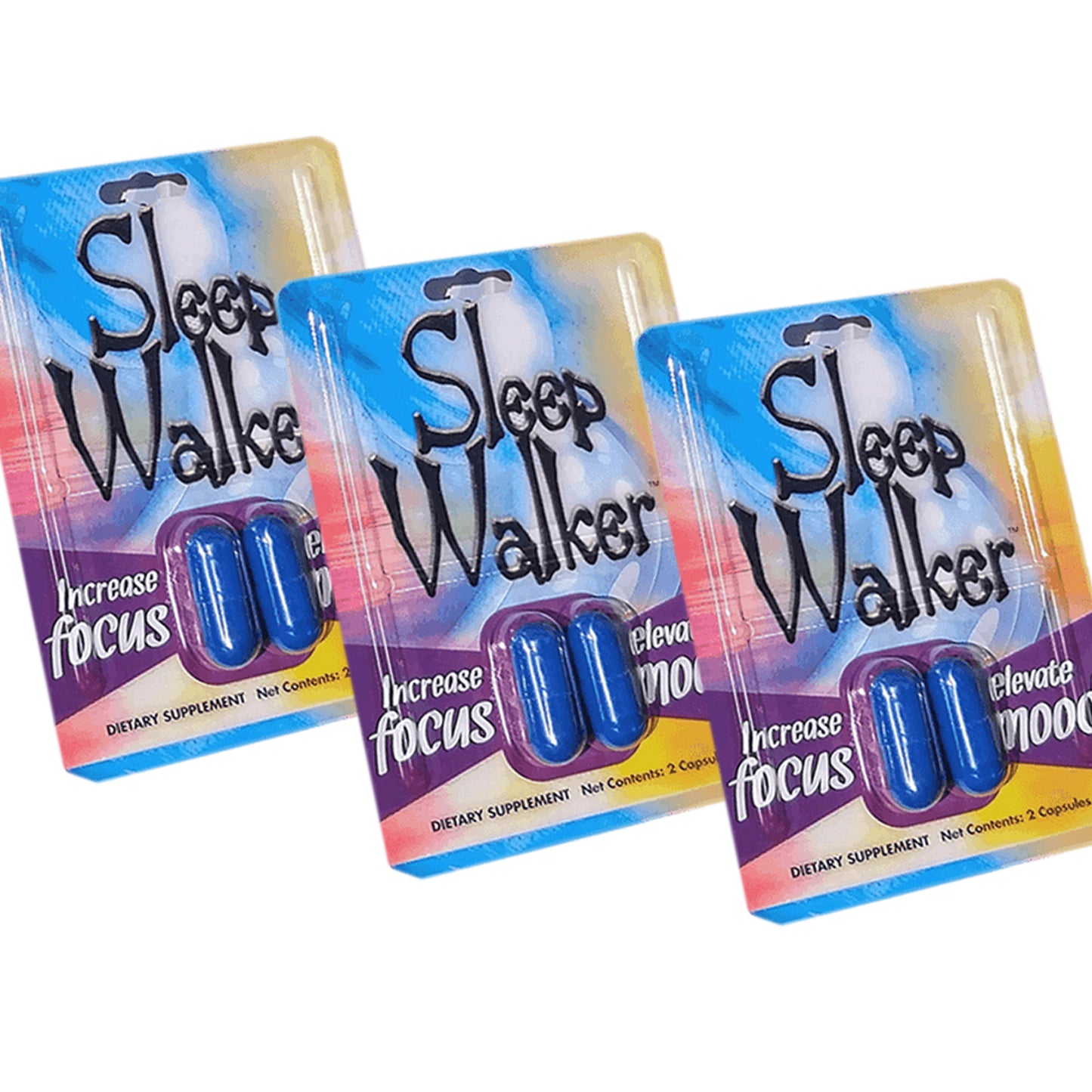 Sleep Walker Capsules Focus & Mood Optimizer Blister - 24 Pack of 2CT Full Box - XDeor