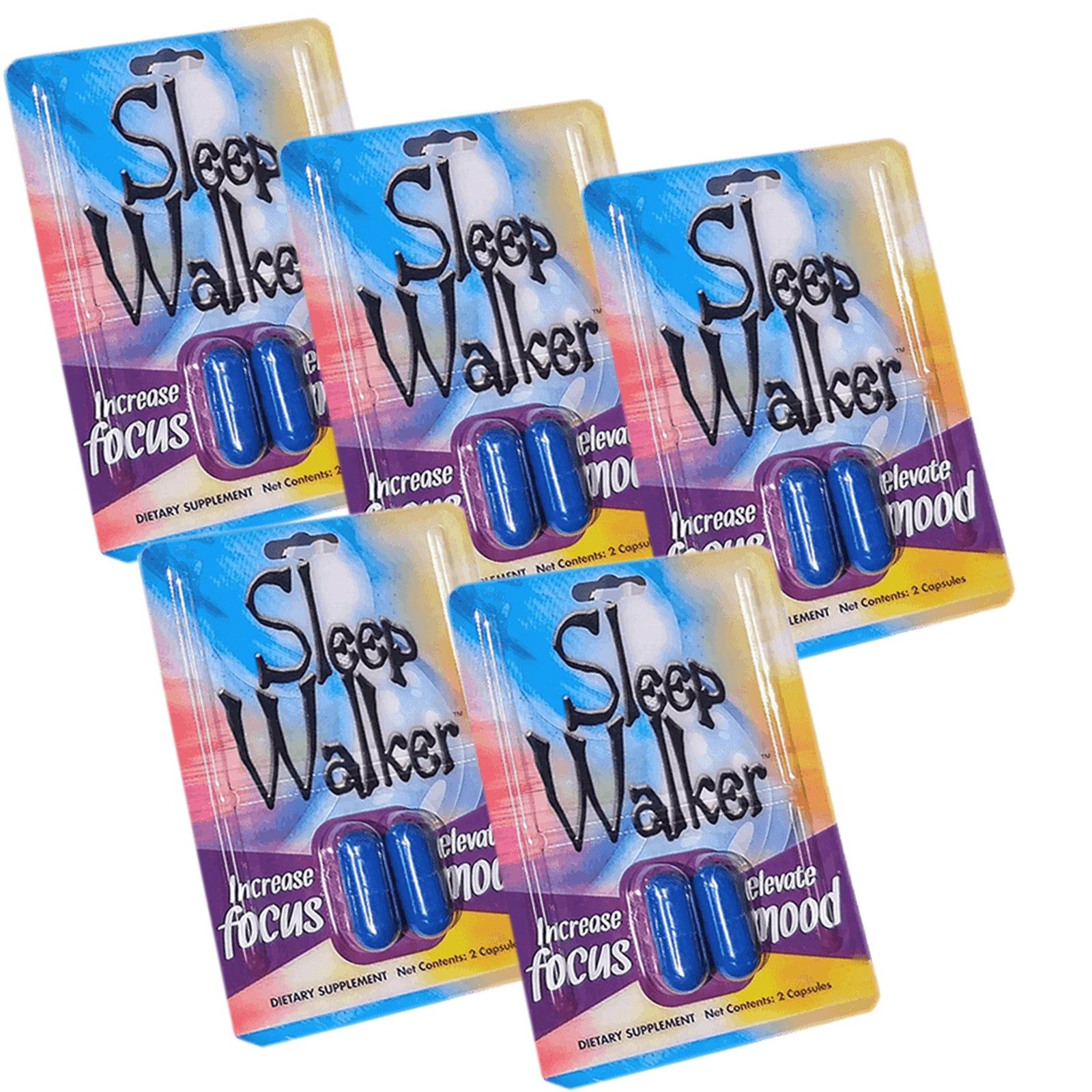 Sleep Walker Capsules Focus & Mood Optimizer Blister - 24 Pack of 2CT Full Box - XDeor