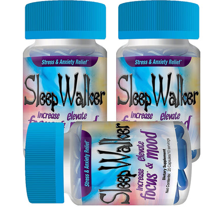 80 Capsules Sleep Walker Mood Enhancer 4 Bottles of 20 Red Dawn Pill Caps - XDeor