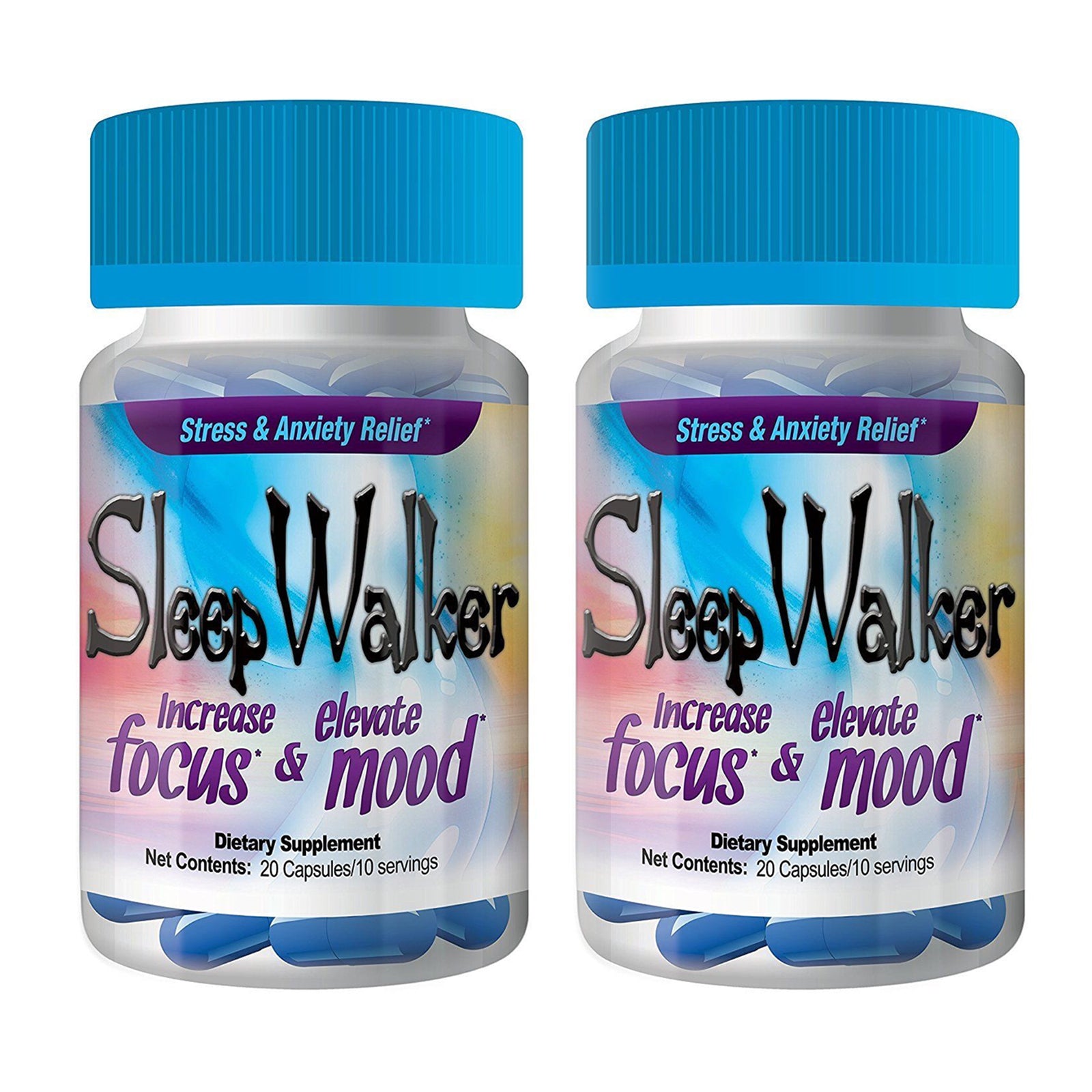 120 Capsules Sleep Walker Mood Enhancer 6 Bottles of 20 Red Dawn Pill Caps - XDeor