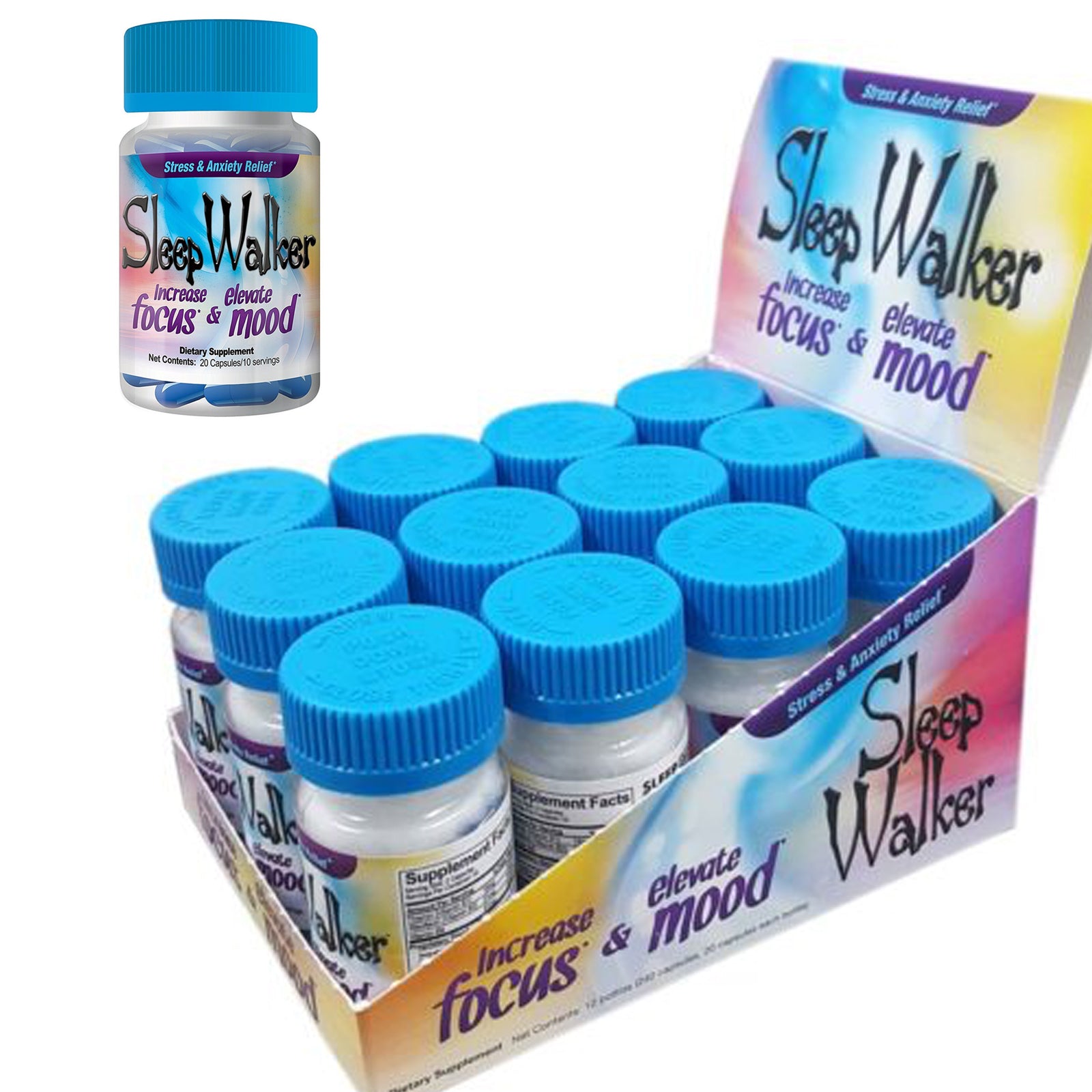 20 Capsules Sleep Walker Mood Enhancer Bottle Red Dawn RXD - XDeor