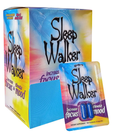Sleep Walker Capsules Focus & Mood Optimizer Blister - 24 Pack of 2CT Full Box - XDeor