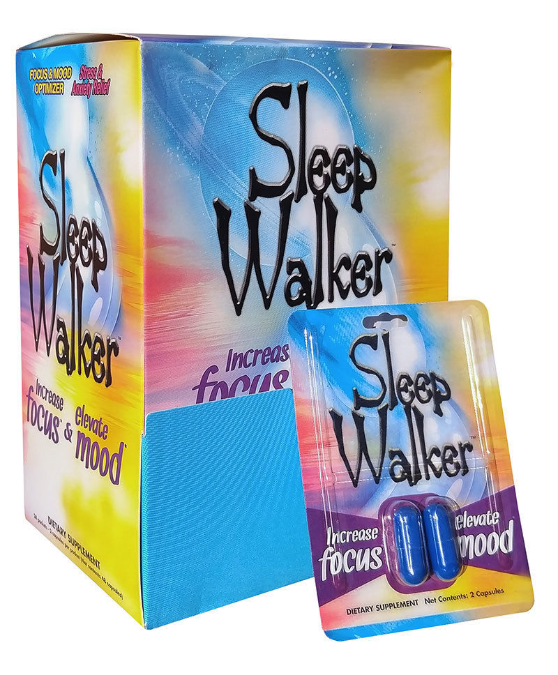 Sleep Walker 30 Capsules Pack Focus & Mood Optimizer Blister - 15 Pack OF 2CT - XDeor